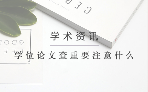 学位论文查重要注意什么