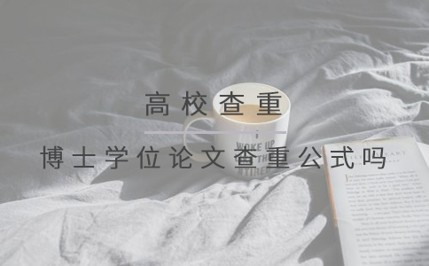 博士学位论文查重公式吗