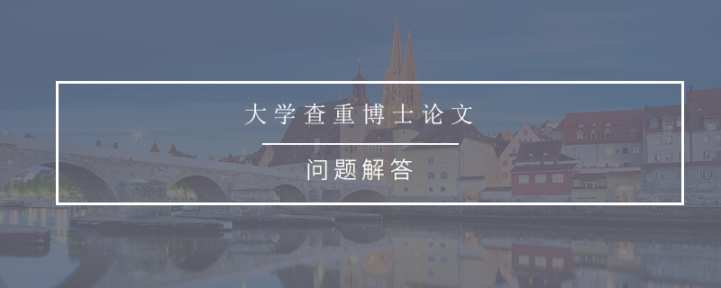 大学查重博士论文